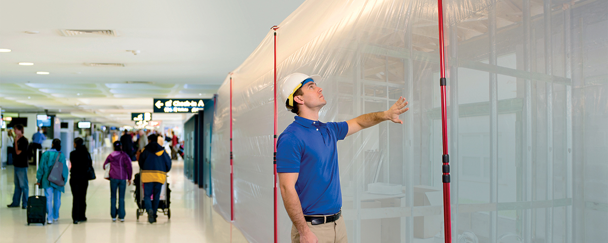 Temporary Construction Wall Panels for Dust Containment