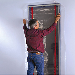 ZipWall® A Quick Temporary Spray Booth - ZipWall Dust Barrier System