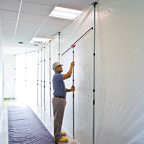 ZipWall-Dust-Barrier-FoamRail-Tight-Seal-Dust-Containment-Protection-for-Commercial-Residential-Remodeling-Renovation-Restoration-Remediation-Abatement