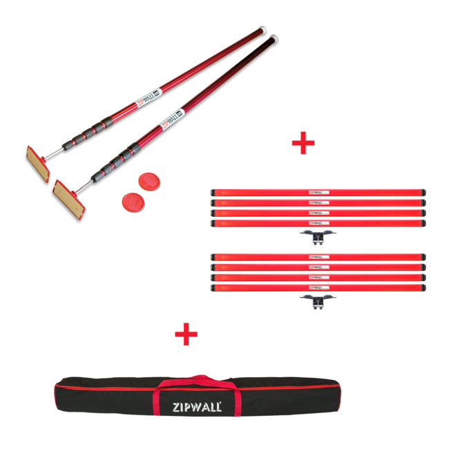 Buy a ZipWall<small><sup>®</sup></small>20 2-Pack and Get 2 MagStrip<small><sup>™</sup></small>4-Packs & a Carry Bag FREE!