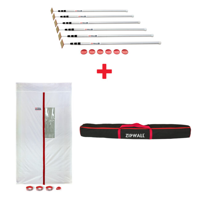 Buy a ZipWall<small><sup>®</sup></small>12 6-Pack — Get the ZipDoor<small><sup>®</sup></small> Magnetic Door & a Carry Bag FREE!
