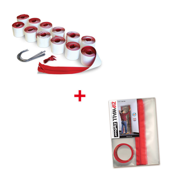 Buy a ZipWall<small><sup>®</sup></small> Heavy-Duty Zipper 12-Pack — Get a FREE ZipDoor<small><sup>®</sup></small>