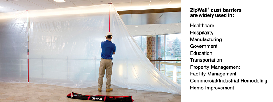 Residential and Commercial Painting - ZipWall Dust Barrier System