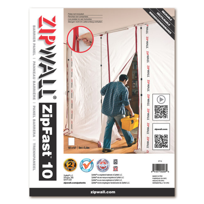 ZipWall ZipFast Reusable Barrier Panels 10 feet product residential