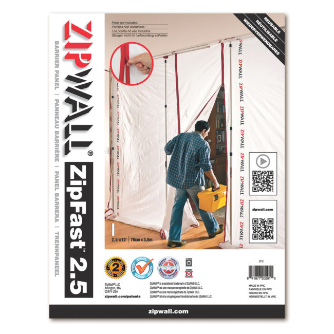 ZipWall ZipFast Reusable Barrier Panels 2.5 feet product residential