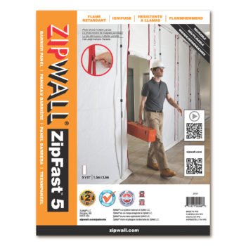 ZipWall ZipFast Reusable Barrier Panels 5 feet flame retardant product commercial