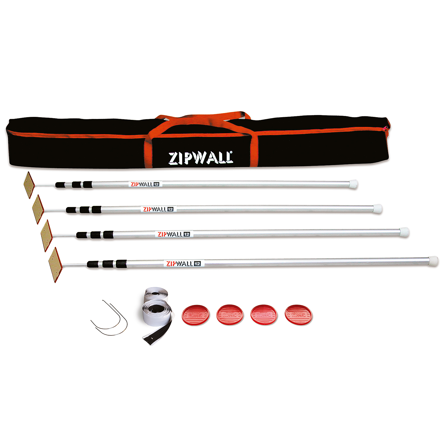 ZipWall 4 ZipPole 10 Foot Spring Loaded ZP4 Poles Dust Barrier Wall Kits for sale online 