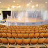 ZipWall 20 dust barrier poles in-use commercial
