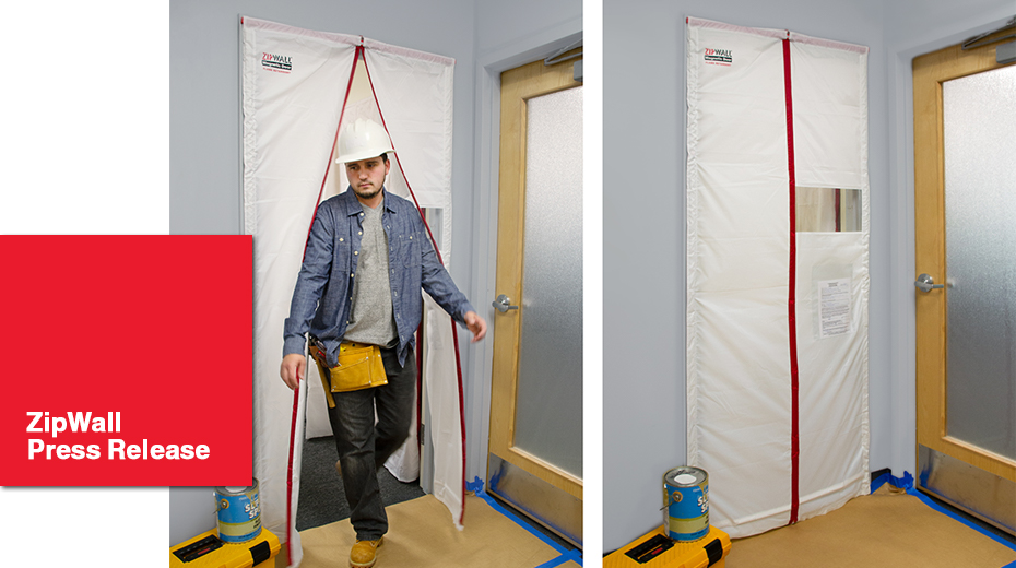 Zipwall-Dust-Barrier-Press-Realease-Steel-Frame-Magnetic-Door-Kit-3070