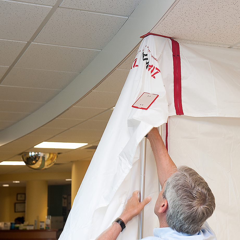 zipwall-hospital-renovation-healthcare-construction-drop-ceiling-dust-containment