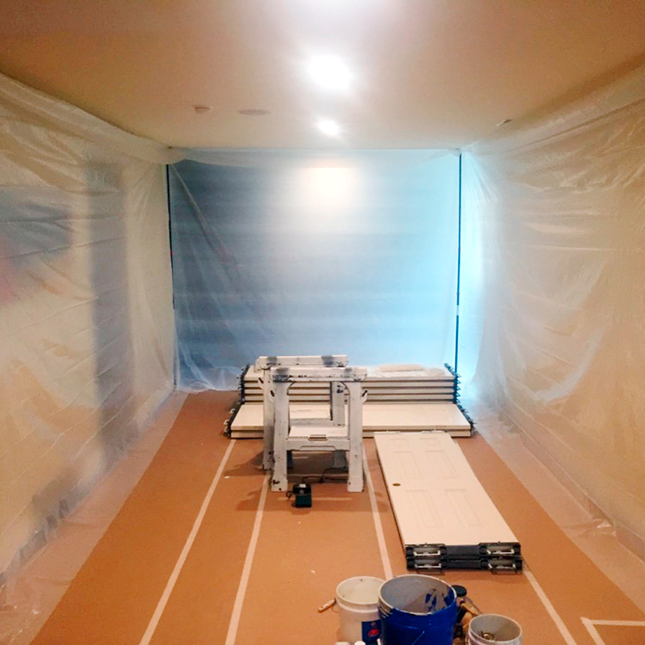 ZipWall® A Perfect Paint Booth - ZipWall Dust Barrier System