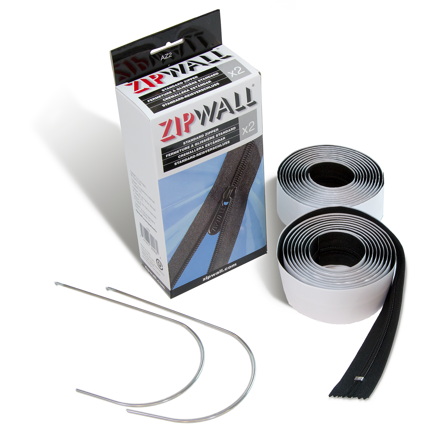 pack of 2 AZ2 *NEW* ZIP WALL Zipwall Standard Drywall Dust Barrier Zipper Set 