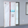 ZipWall Steel Frame Magnetic Door in-use Commercial