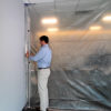 Zipwall Track in-use commercial