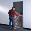 ZipWall ZipDoor Door Kit in-use commercial